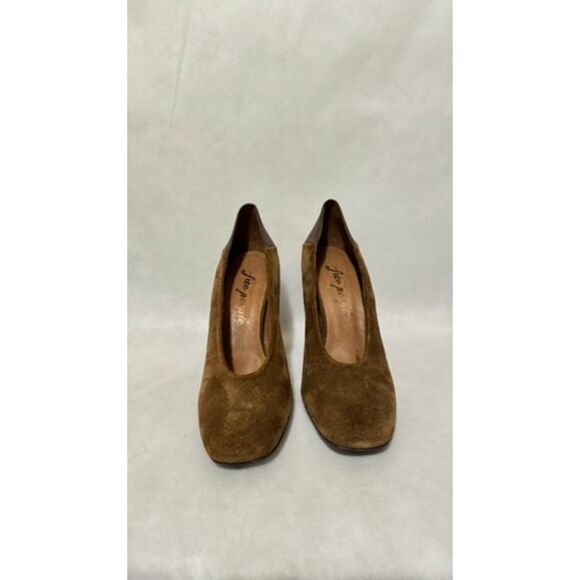 Free People Women's Heels Take Heart Block Brown Suede Size 39 US 8.5 - Picture 2 of 5